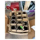 2 BOXES OF GLASS CANDLE HURRICANES