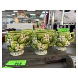 VINTAGE RETRO FLORAL CERAMIC COFFEE MUGS CUPS