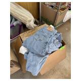 LARGE BOX OF MIXED BIB OVERALLS