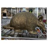 LARGE SOLID BRASS ARMADILLO
