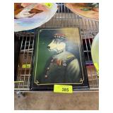 VINTAGE HAND PAINTED DOG BOX WRITING