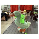VTG MAJOLICA DUCK PLANTER