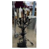 VINTAGE WROUGHT IRON TABLE LAMP
