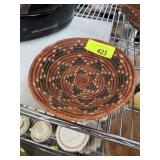 HAND MADE NATIVE AMERICAN COIL BASKET