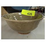 SIGNED LEAKE POTTERY SOUP BOWL / CUP