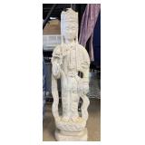 CARVED MARBLE SCULPTURE GUANYIN IMMORTAL STATUE