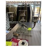 VINTAGE CORONET SILVERPLATE CANDLEABRA & SPOON