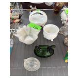 VINTAGE MILK GLASS / NESTING HEN BOXES