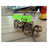 3 PAIRS 6 TOT STERLING SILVER SALT PEPPER SHAKERS