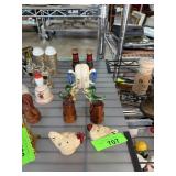 QTY 5 PAIRS VINTAGE SALT PEPPER SHAKERS
