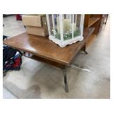 SQUARE COFFEE TABLE W METAL LEG