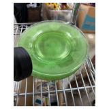 LOT OF VASELINE URANIUM GLASS PLATES