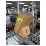 HENCKELS WOOD KNIFE BLOCK