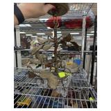 BRONZE GRAPE LEAF HANGING CHANDELIER CRYSTAL GRAPE