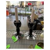 STERLING SILVER DUNCAN MILLER CANDLESTICKS