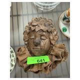 VINTAGE POTTERY CLOWN WALL DECOR