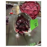ROLLIN KARG ART GLASS PAPERWEIGHT