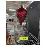 VTG GLASS CHILI PEPPER STOPPER JAR