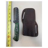 DAMASCUS STEEL FIXED BLADE KNIFE W SHEATH DAMASCUS STEEL FIXED BLADE KNIFE W SHEATH