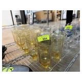 LOT OF LENOX YELLOW GLASSWARE / GLASSES LOT OF LENOX YELLOW GLASSWARE / GLASSES