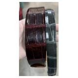 2PC ALLIIGATOR BELTS BY CEINTURES 28 2PC ALLIIGATOR BELTS BY CEINTURES 28
