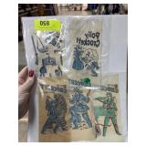 5PC VINTAGE DAVY CROCKETT IRON ON TRANSFERS 5PC VINTAGE DAVY CROCKETT IRON ON TRANSFERS