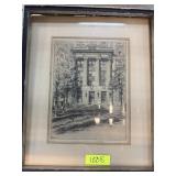 VINTAGE SIGNED PRINT ERNEST D ROTH ETCHING VINTAGE SIGNED PRINT ERNEST D ROTH ETCHING