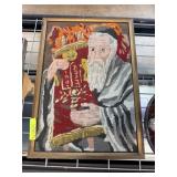 JUDAICA NEEDLEPOINT FRAMED WALL ART JUDAICA NEEDLEPOINT FRAMED WALL ART