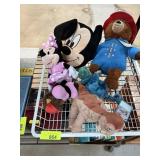BIN OF STUFFED ANIMALS PADDINGTON MINNIE MOUSE BIN OF STUFFED ANIMALS PADDINGTON MINNIE MOUSE