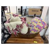 LARGE HEAVY BASKET W AFGHANS LARGE HEAVY BASKET W AFGHANS