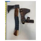 HAND MADE HATCHET W SHEATH HAND MADE HATCHET W SHEATH