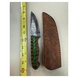 DAMASCUS STEEL FIXED BLADE KNIFE DAMASCUS STEEL FIXED BLADE KNIFE
