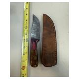 DAMASCUS STEEL FIXED BLADE KNIFE DAMASCUS STEEL FIXED BLADE KNIFE