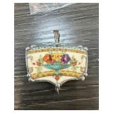 VINTAGE CHINA PLATE TURNED PENDANT VINTAGE CHINA PLATE TURNED PENDANT