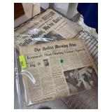 THE DALLAS MORNING NEWS PAPER 1968 KENNEDY SHOT THE DALLAS MORNING NEWS PAPER 1968 KENNEDY SHOT