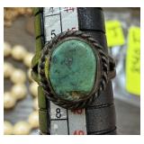 VINTAGE STERLING SILVER TURQUOISE RING VINTAGE STERLING SILVER TURQUOISE RING
