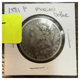 1881 MORGAN SILVER DOLLAR 1881 MORGAN SILVER DOLLAR