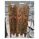 PRETTY 4 PANEL WOOD SCREEN / ROOM DIVIDER PRETTY 4 PANEL WOOD SCREEN / ROOM DIVIDER