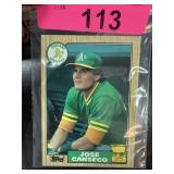 1987 TOPPS JOSE CANSECO ROOKIE CARD