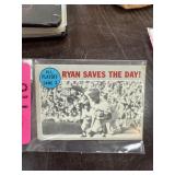 1970 TOPPS NOLAN RYAN SAVES THE DAY CARD