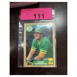 1987 TOPPS JOSE CANSECO ROOKIE CARD