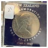 NEW ZEALAND COMMEM. COOK BICENTENNIAL DOLLAR