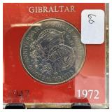1972 GIBRALTAR SILVER WEDDING ANN 25 NEW PENCE