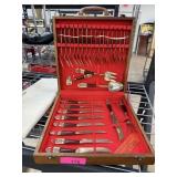 LOT OF VINTAGE THAI BRASS FLATWARE SET