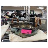 VTG SILVERPLATE BOWL W WOOD HANDLES