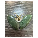 JADE BUTTERFLY BROOCH PIN