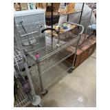 3 TIERED ROLLING METAL CART