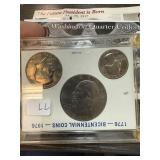 1976 3 COIN BICENTENNIAL COINS