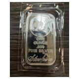1 OZ .999 SILVER BULLION SILVER TOWNE BAR