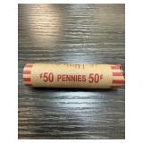 QTY 1 ROLL 50 WHEAT PENNIES CENTS